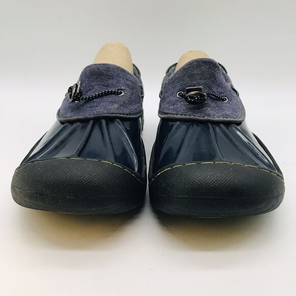 JBU by Jambu Tula Duck Boot Women's 8M Memory Foam Gray/Navy Lace Lock Rain Shoe - Picture 2 of 10